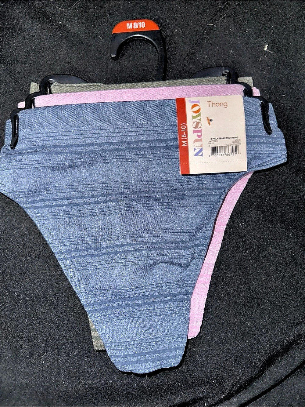 Joyspun  Thong 3-Pack Blue & Pink Size Medium NWT